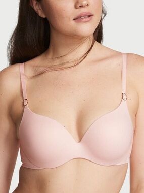 Victoria’s Secret Incredible Lightly Lined Demi Bra Blush Pink Lace Back 36D